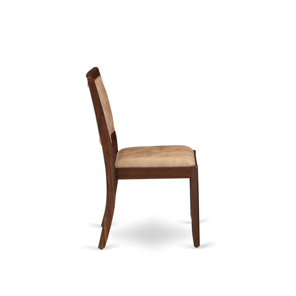 YAX25-XXJ-S1 5-Piece Dining Set Walnut Table & Faux Leather Chairs