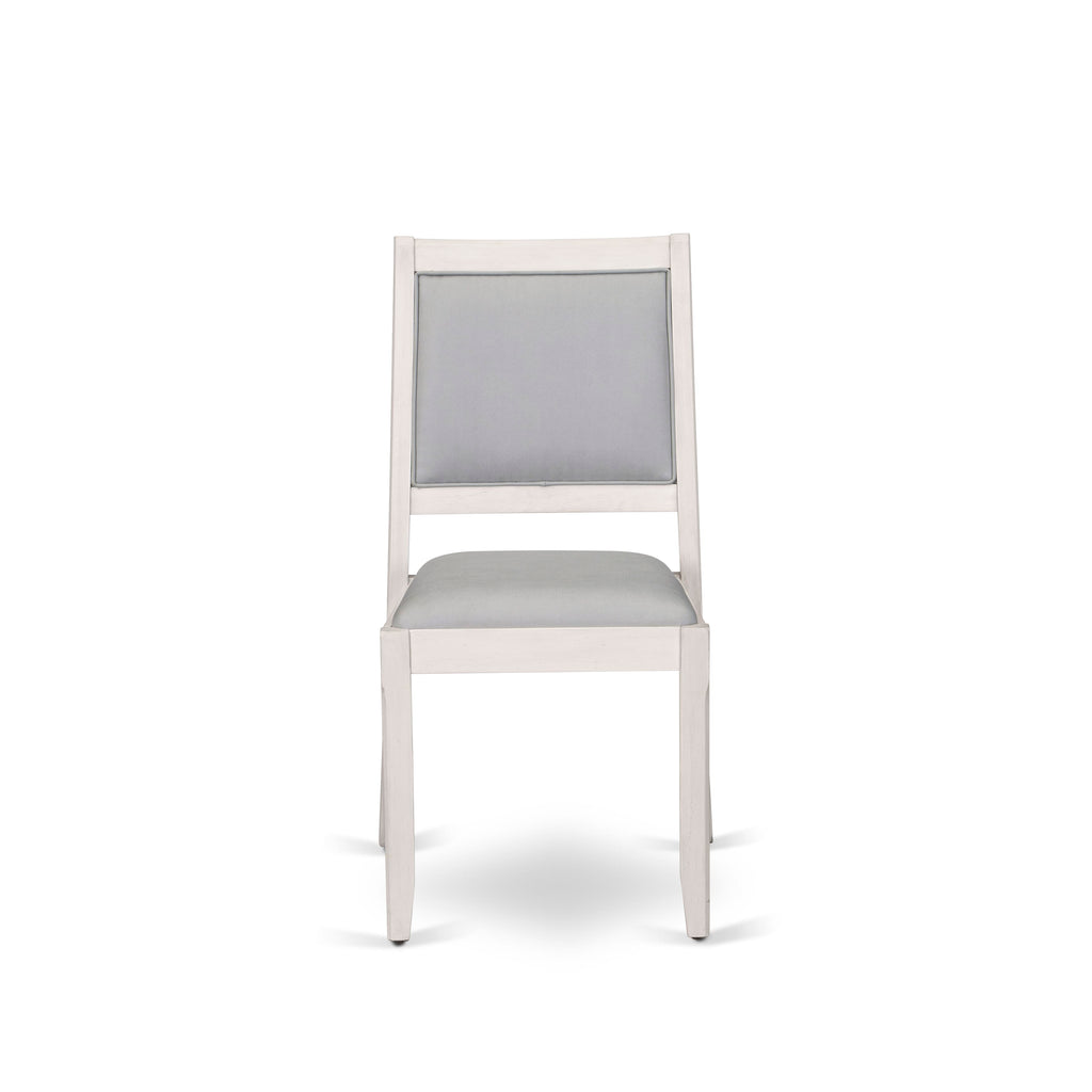 X07X2-FER-VA 10 Pieces Dining Set contains an Extendable Rectangle Kitchen Table, 1 Coffee Table, 7 Stackable Dining Chairs and 1 Bench, 39x120 Inch, Antique White