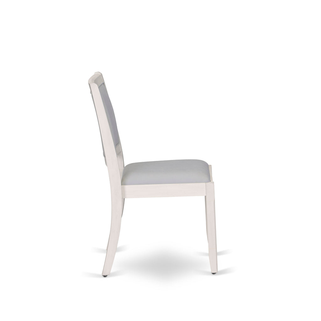 X02X2-9TD-KS Antique White Dining Suite Extendable Table & Seating Ensemble with 2 Chairs & Benches