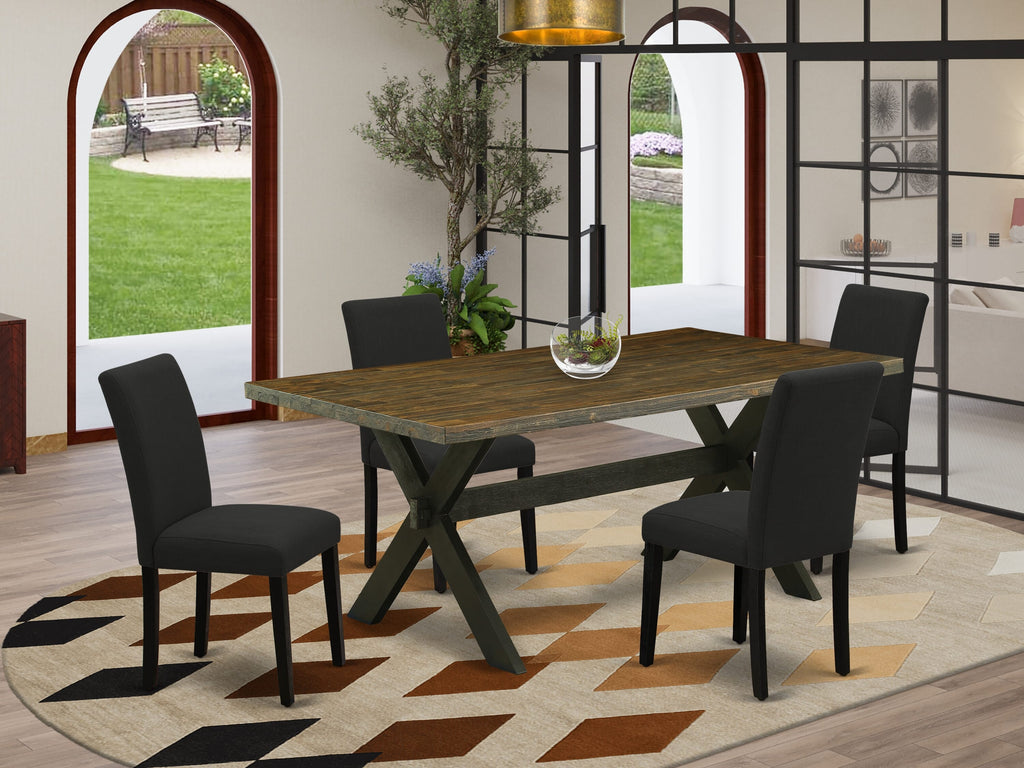 Dining Delight X677AMAW9-I Set with 5-Piece Rectangle Table & 4 Luxe Chairs for Elegant Spaces