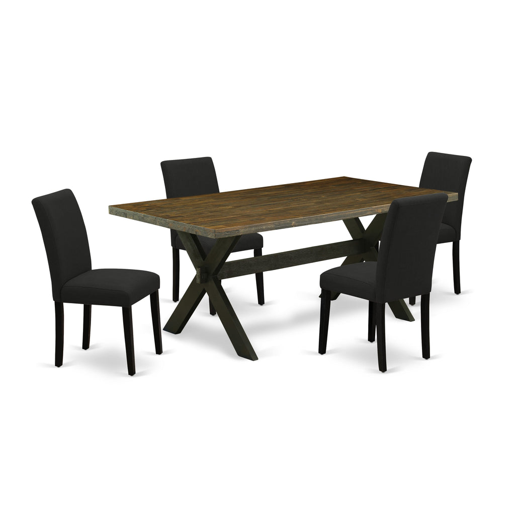 Dining Delight X677AMAW9-I Set with 5-Piece Rectangle Table & 4 Luxe Chairs for Elegant Spaces