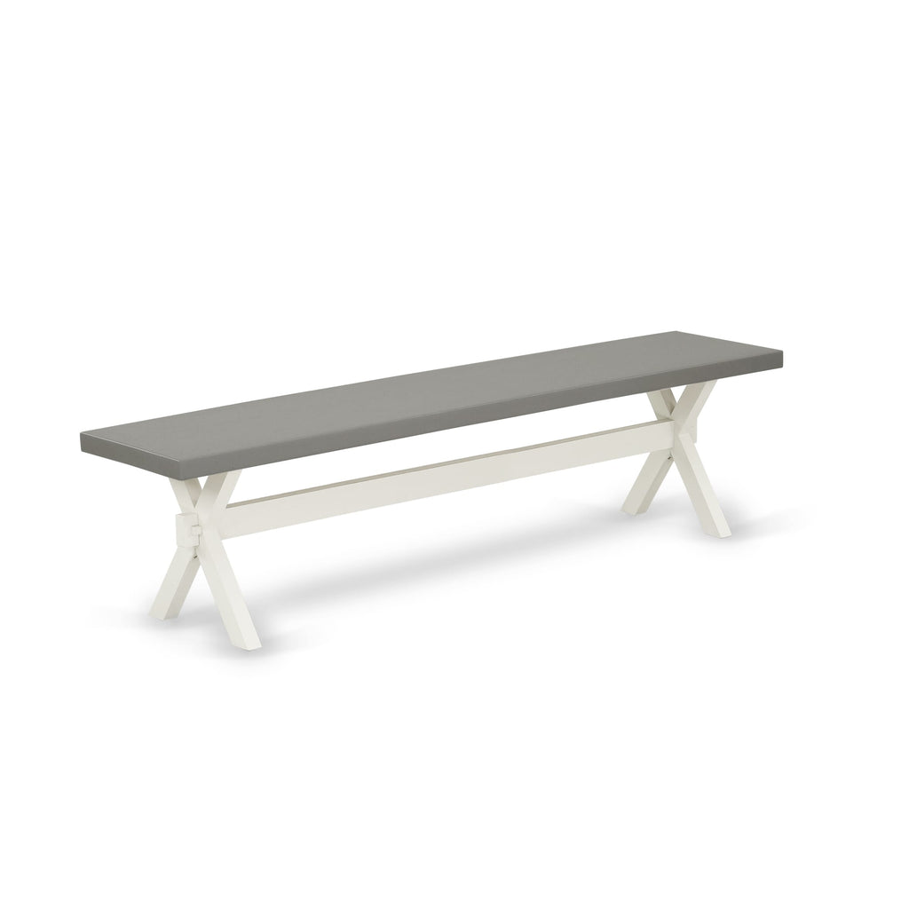 X097A0PE7-9 Dining Ensemble 6-Piece Contemporary Table Set with a Rectangular Table, Parson Chairs, and Bench, 40x72 Multi-Color