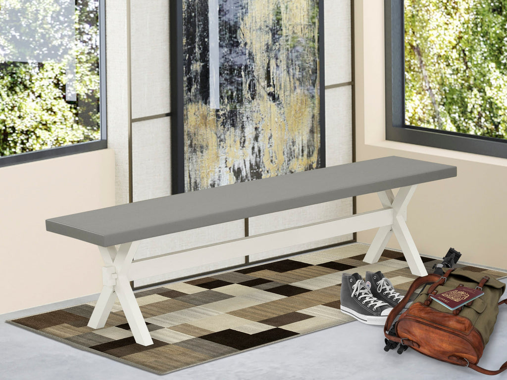 XBZLG Mid-Century Modern Dining Bench with Sturdy Wooden Seat, 72x15x18 in Diverse Hues