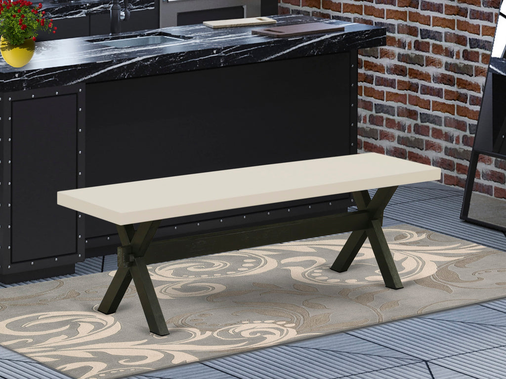 X626VQ98A-B Contemporary 6-Piece Dining Ensemble with Rectangular Table and Parson Chairs with Bench, Artistic Finish, 36x60