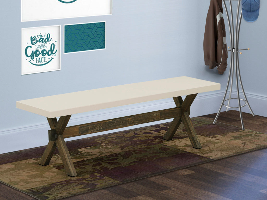 X726SPKBO-9 Modern 6-Piece Dining Assembly, Rectangle Table, 4 Limelight Linen Chairs & Bench, 36x60