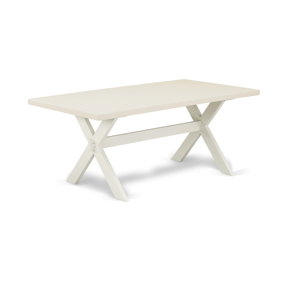 Elegant Dining Collection X027L9A78-4 9 Piece Set with Rectangular Table and 8 Blue Parson Chairs