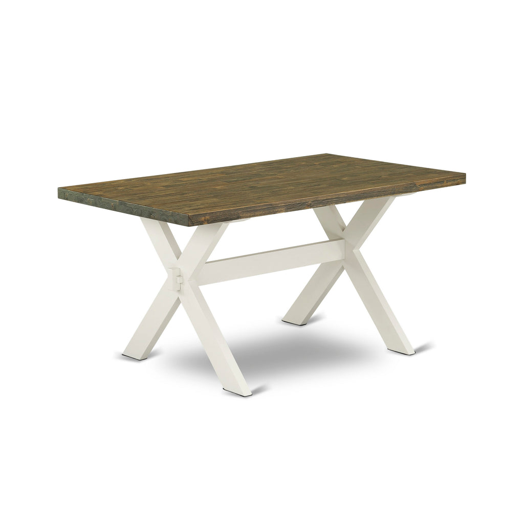 5-Piece Dining Ensemble Set X076EHMGM-6 with Rectangular Table and 4 Upholstered Chairs