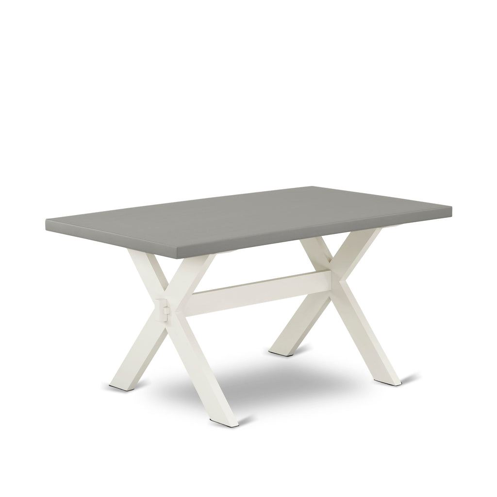 X096A0P69-N Dining Set Rectangular Table, Faux Leather Chairs & Bench - 6 Piece Ensemble, Multi-Color, 36x60