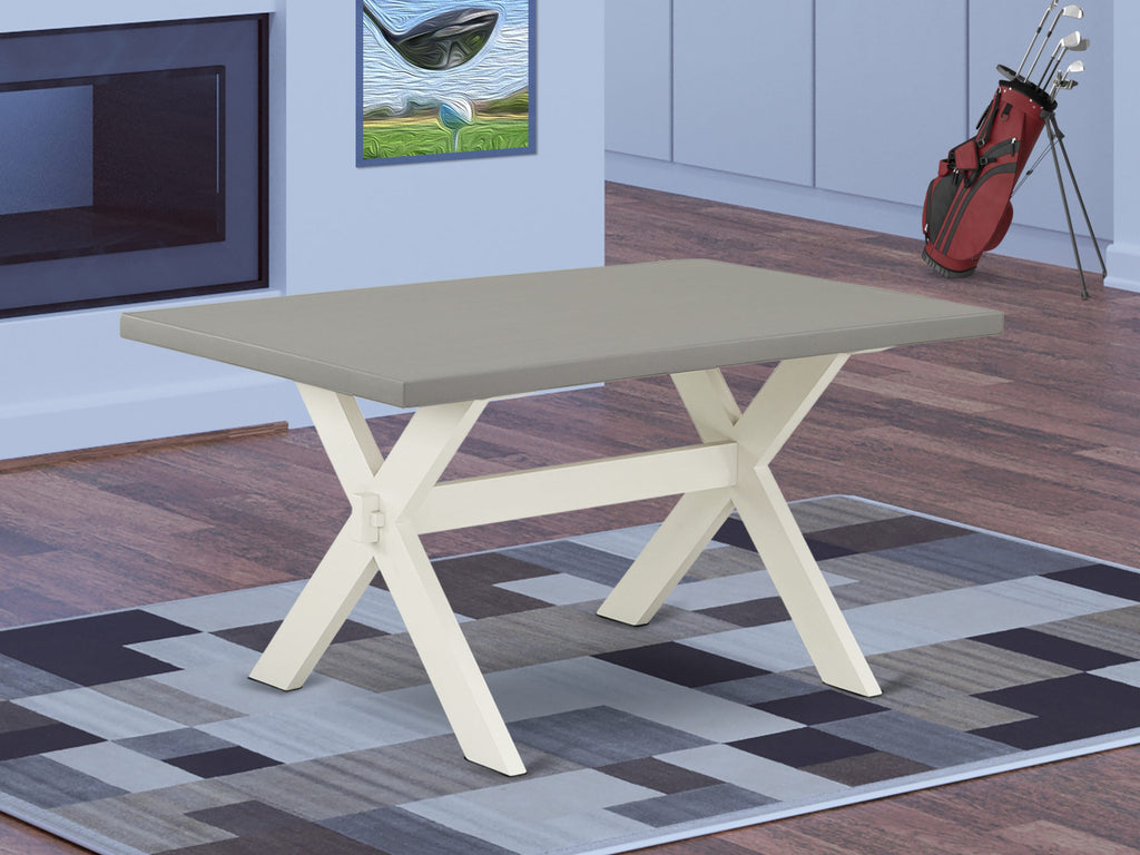 XT1NN Stylish X-Style Dining Table with Rectangle Top, 36x60 Inch Multi-Color Finish