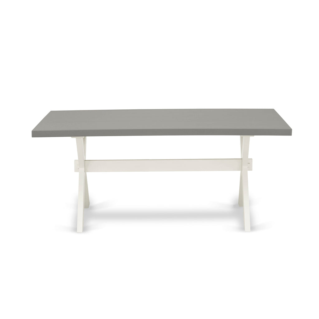 XTGWI Elegant X-Frame Kitchen Table with Rectangular Surface, Perfect for Dining - 40x72 Inches, Varied Color Scheme