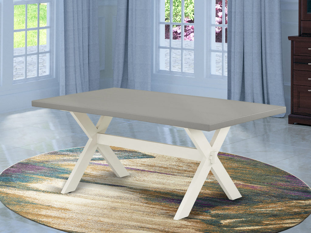 XTGWI Elegant X-Frame Kitchen Table with Rectangular Surface, Perfect for Dining - 40x72 Inches, Varied Color Scheme