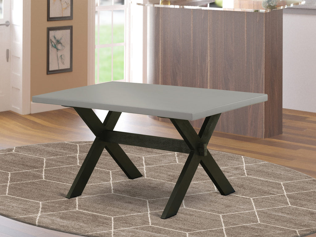 X696FC8D0-3 5 Piece Dining Set with Rectangle Table & 4 Black Chairs, Contemporary Style