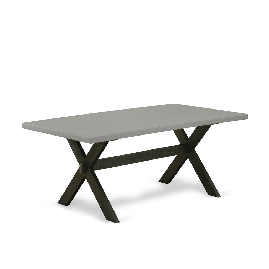 XTQC3 Solid Wood Dining Table with Rectangular Top and Elegant Legs, 40x72, Multi-Color