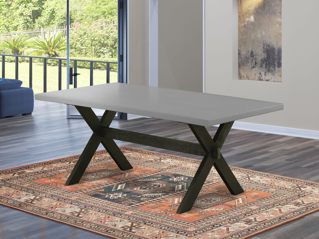 XTQC3 Solid Wood Dining Table with Rectangular Top and Elegant Legs, 40x72, Multi-Color