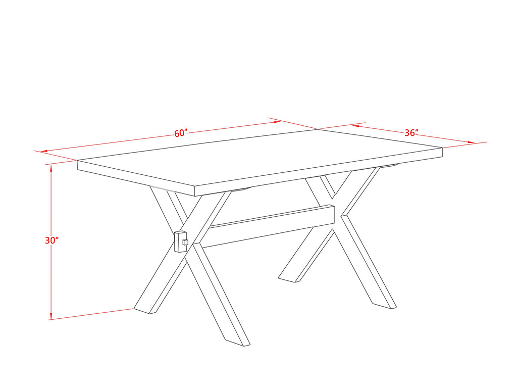 X726FXLRU-Q 7-Piece Dining Ensemble with Rectangular Table and 6 Sleek Faux Leather Chairs, Multi-Colored Elegance