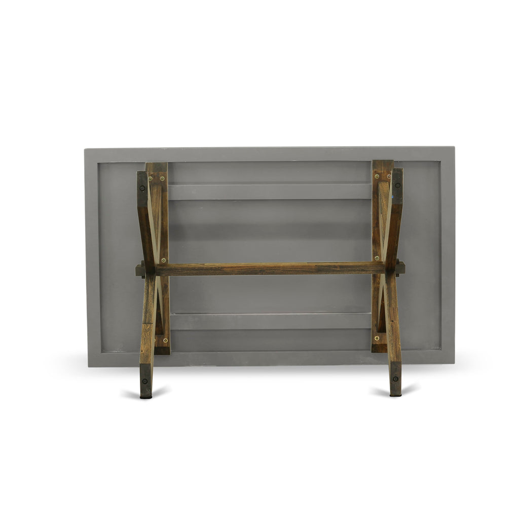 Rectangle Solid Wood Dining Table with XTC3D X-Style Legs and Multi-Color Finish, 36x60