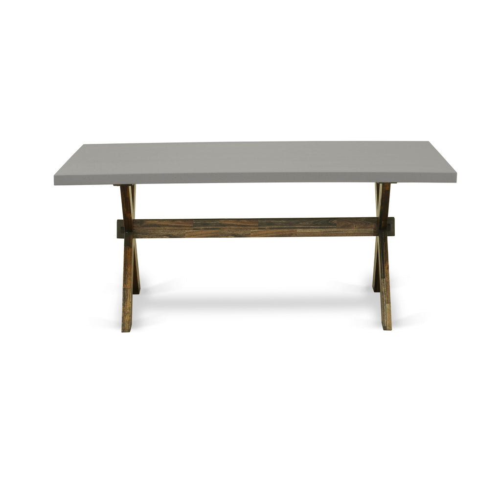 XTPNJ Chic Dining Room Rectangle Table with Multi-Hued Finish and Elegant Legs, Roomy 40x72 Inch Design