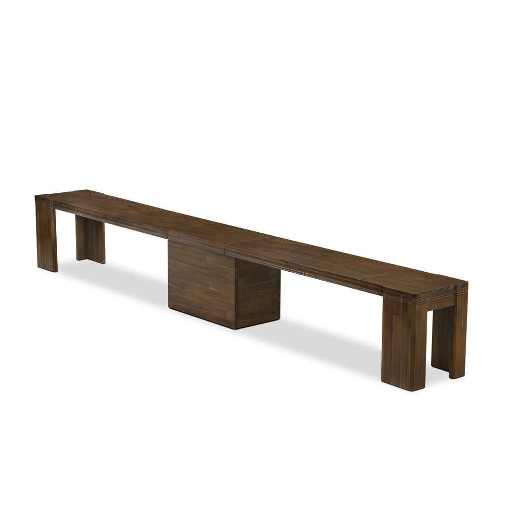 Dining Ensemble X07DA-MV8-1G 10-Piece Set with Extendable Table, Chairs, Bench & Coffee Table