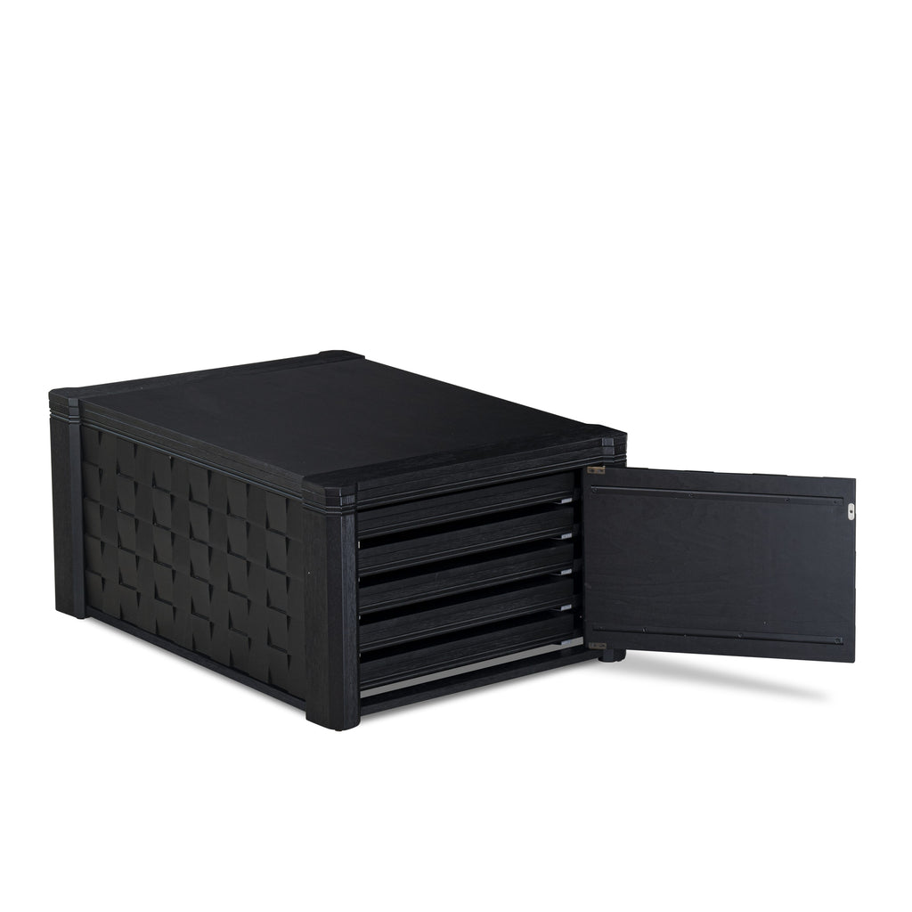X07EL-DJR-KP Exclusive Ten-Piece Dining Ensemble with Sleek Black Finish and Comfortable Seating