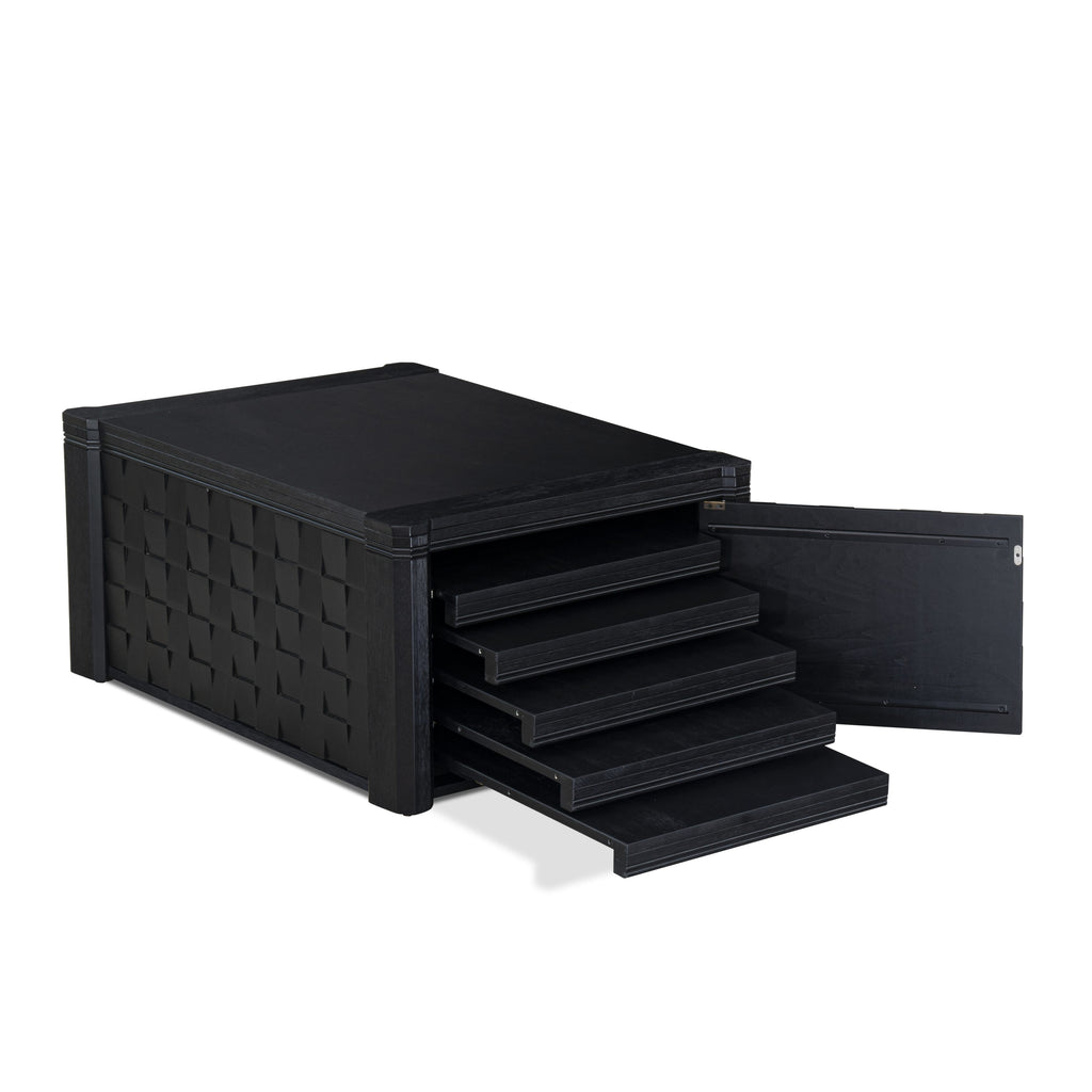 X02AB-VYS-Q6 5-Pc Dining Table Ensemble Chic Dining Setup with Rectangular Table, Benches & Black Chairs