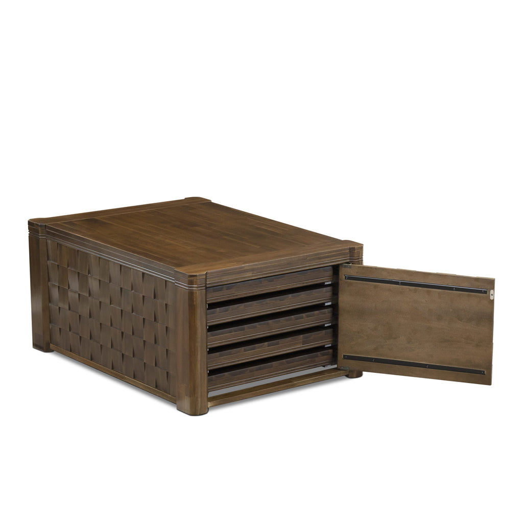 X0000-17G-SM Sophisticated 4-Piece Dining Ensemble with Extendable Tables and Stylish Seating in Timeless Walnut