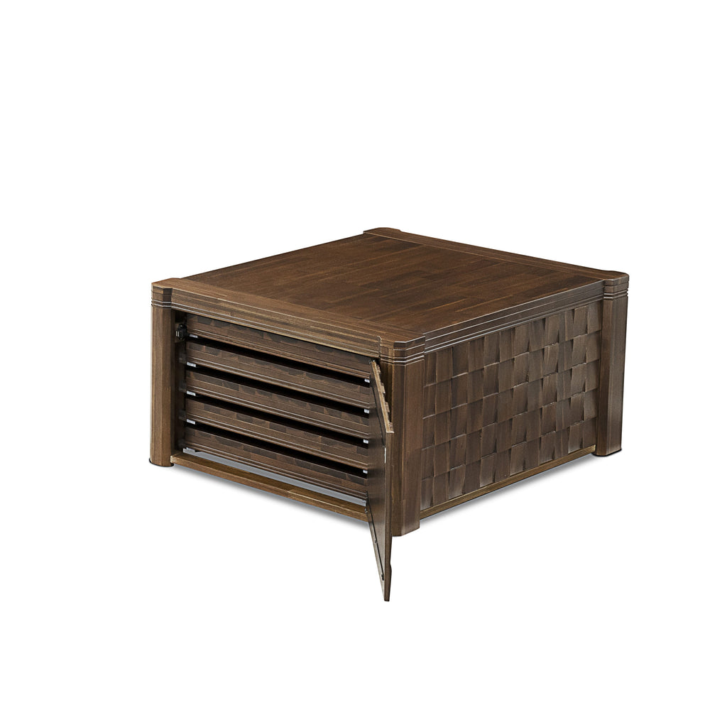 X0000-17G-SM Sophisticated 4-Piece Dining Ensemble with Extendable Tables and Stylish Seating in Timeless Walnut