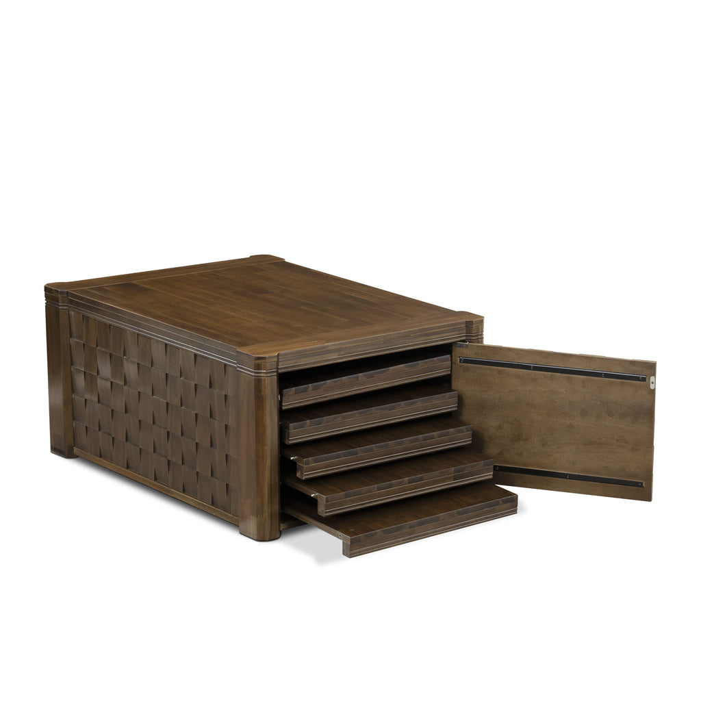 X0000-17G-SM Sophisticated 4-Piece Dining Ensemble with Extendable Tables and Stylish Seating in Timeless Walnut