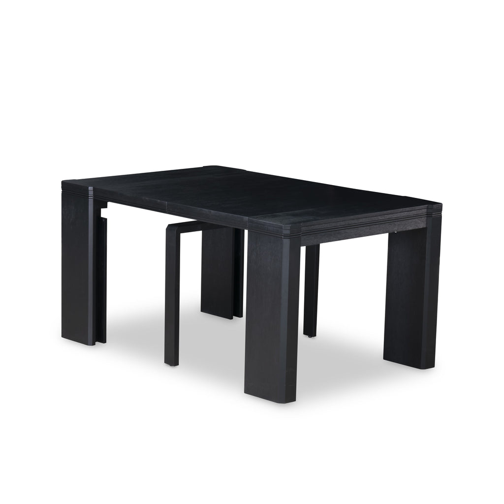 X02DA-80X-UV 6-Piece Dining Ensemble Rectangular Table, Coffee Table, Two Benches, and Two Willow Green Leather-Look Chairs