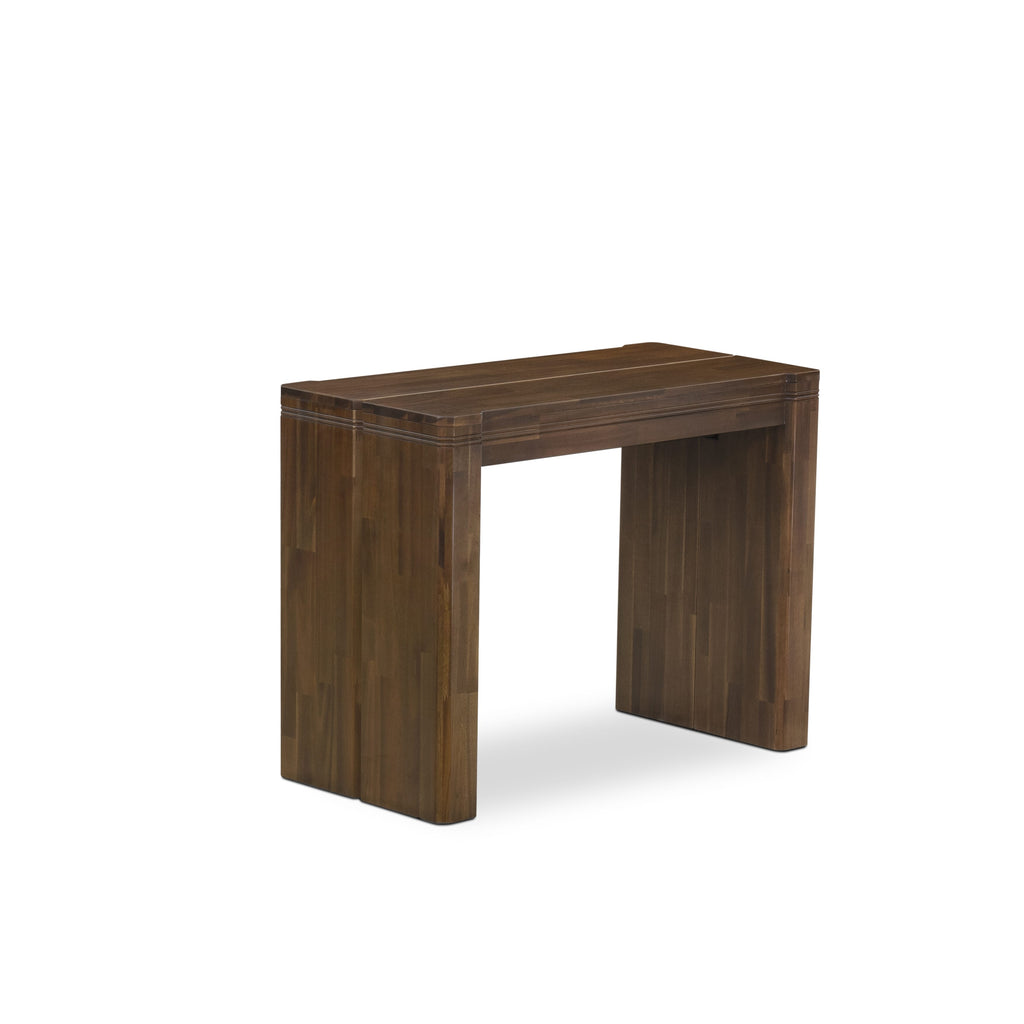 X0000-17G-SM Sophisticated 4-Piece Dining Ensemble with Extendable Tables and Stylish Seating in Timeless Walnut