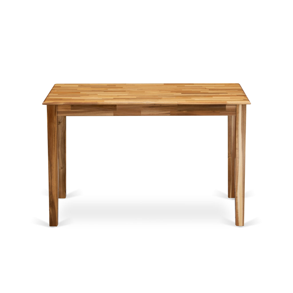 YAT-A8F-J Elegant Yarmouth Rectangular Dining Table, 30x48 Inch, Natural Wood Finish