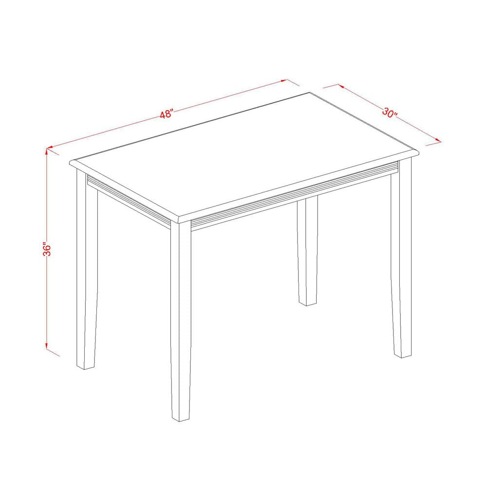 YAT-BZX-B High Table Rectangle Design, 30x48, Blend of Charcoal and Cherry Finishes