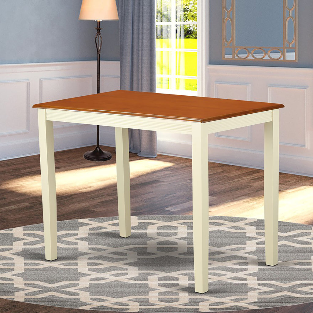 YAT-WH2-R Rectangular Counter Height Table in Buttermilk & Cherry, 30x48 for Kitchen