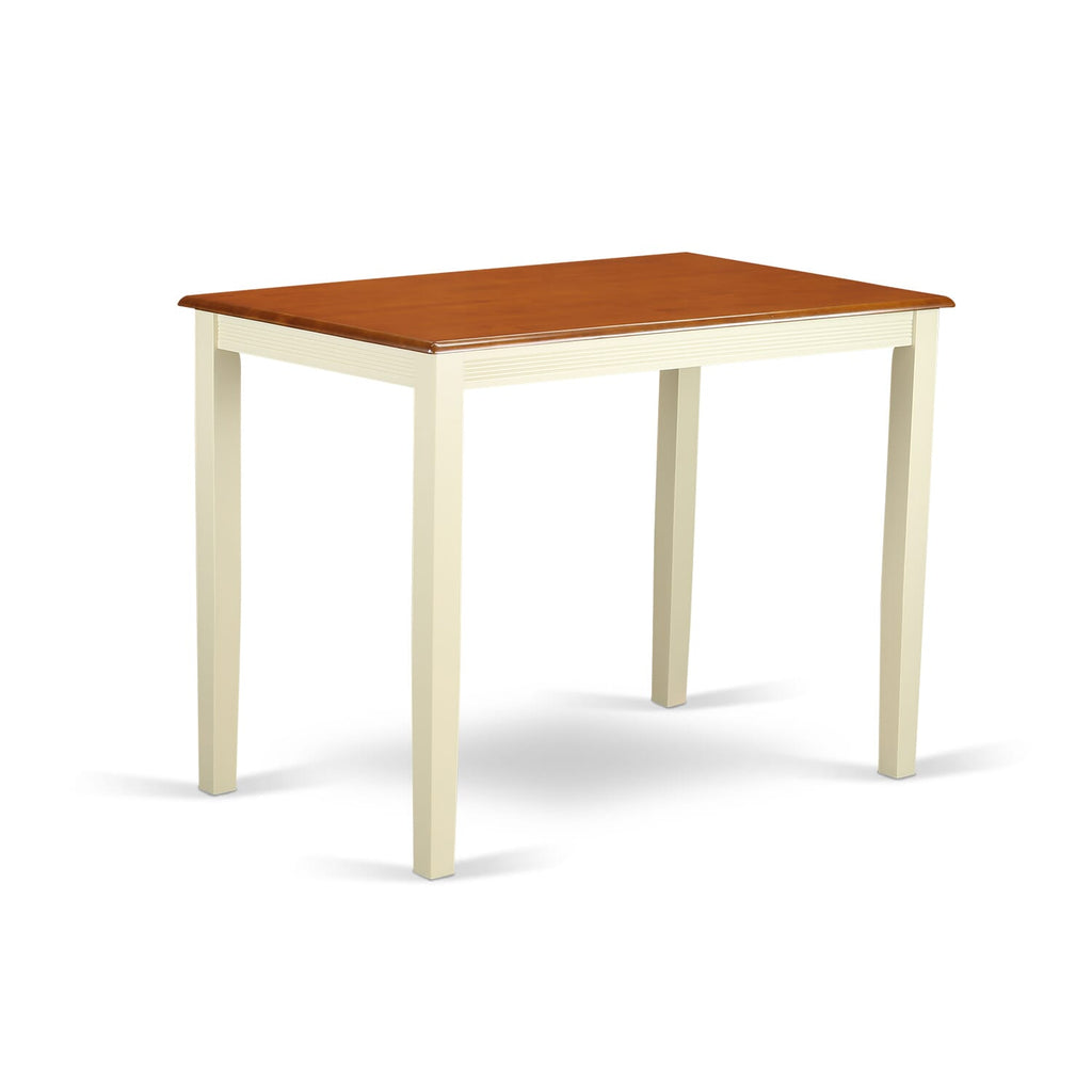 YAT-WH2-R Rectangular Counter Height Table in Buttermilk & Cherry, 30x48 for Kitchen